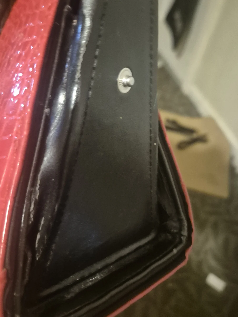 Miche Red Croc-Embossed Handbag & Wallet Set